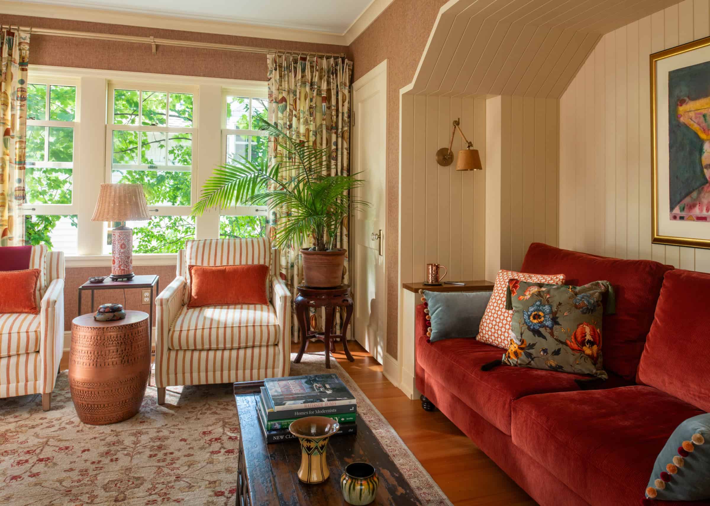 Artful Living | David Heide Design Rejuvenates a 1920 Cottage with a Vibrant Pop of Color