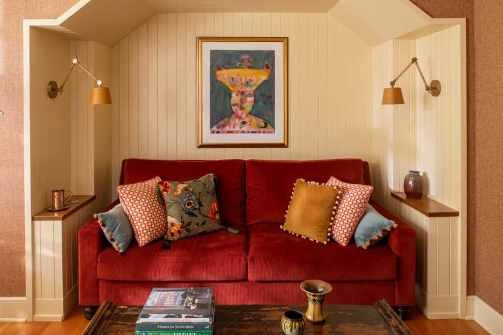 Artful Living | David Heide Design Rejuvenates a 1920 Cottage with a Vibrant Pop of Color